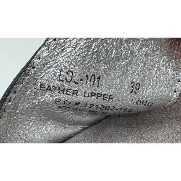 Alegria Lola Black Patent Leather Thong Wedge Slide Sandals Size 39 EU / 8.5-9 U - Picture 4 of 11